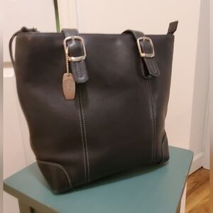 Tignanello black leather handbag